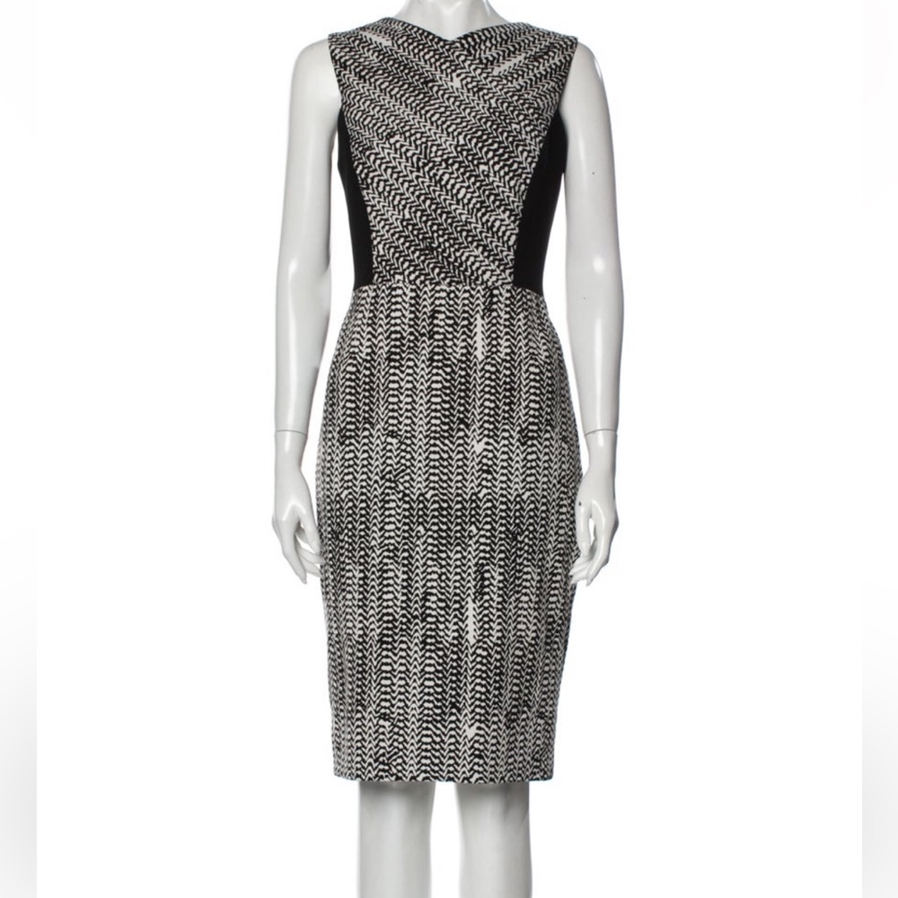 Jason Wu Colorblock Pattern Midi Length Dress